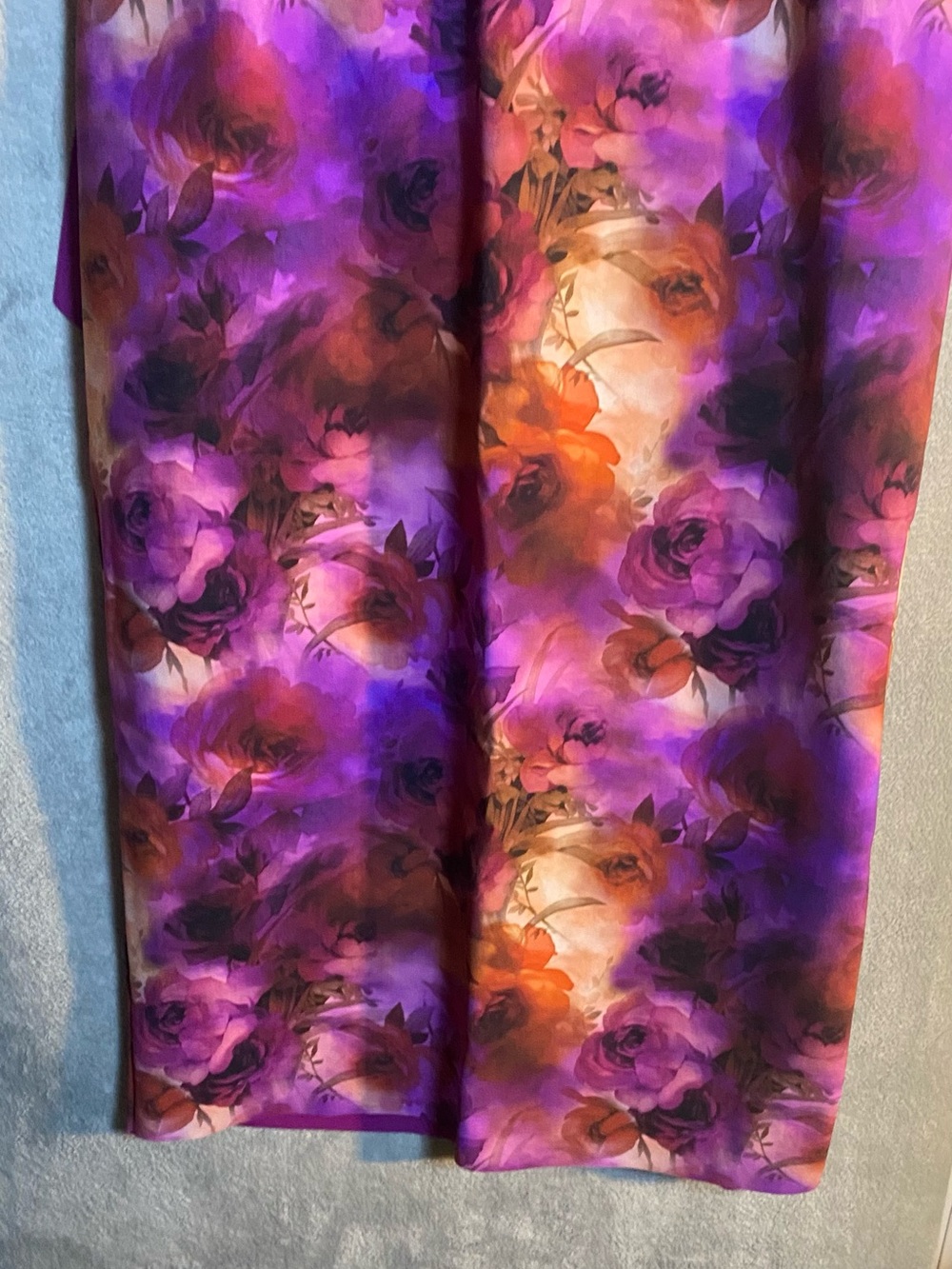 Chiara Boni One-Shoulder Purple & Magenta Abstract Sheath Dress Size Large Us10 - Picture 9 of 11